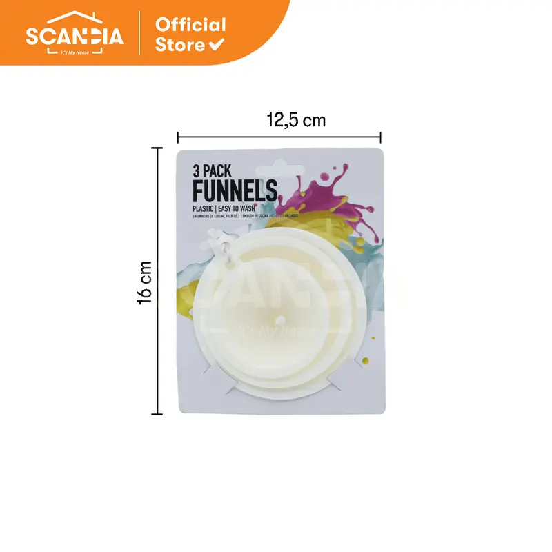 SCANDIA Corong Plastic Funnel With Handle 3Pcs (KA0144) 7