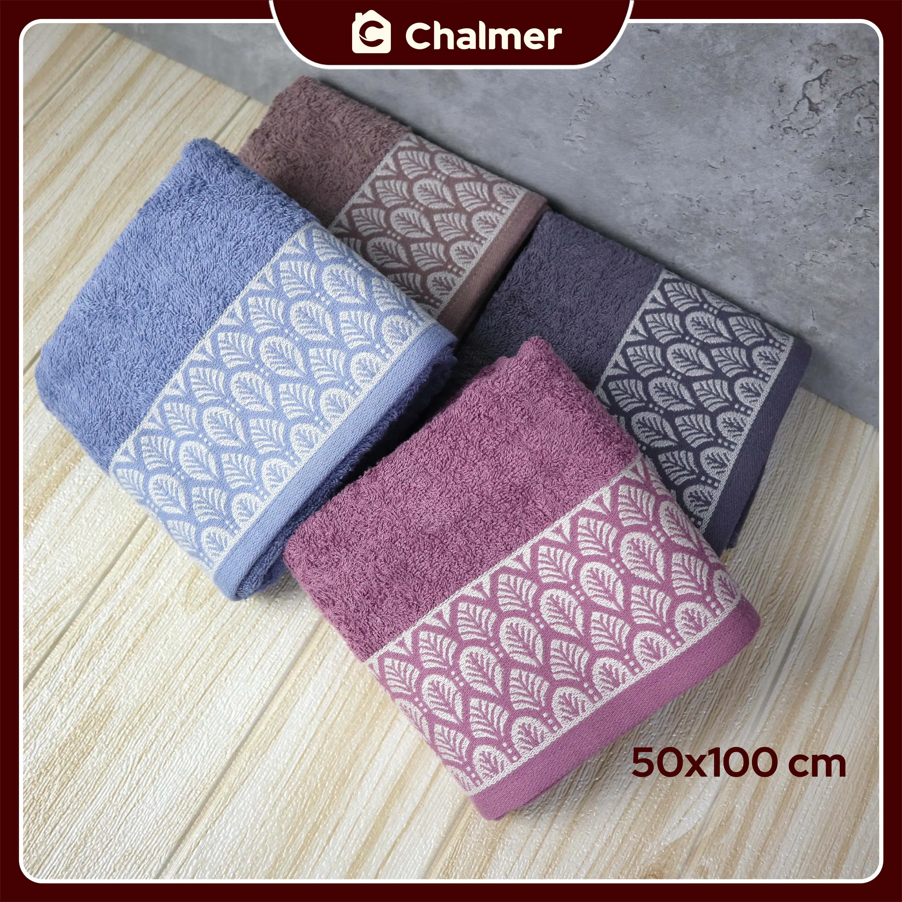 Handuk Mandi Chalmer 50 x 100 cm Motif Silky Handuk Medium Travel Anak Kepala Rambut