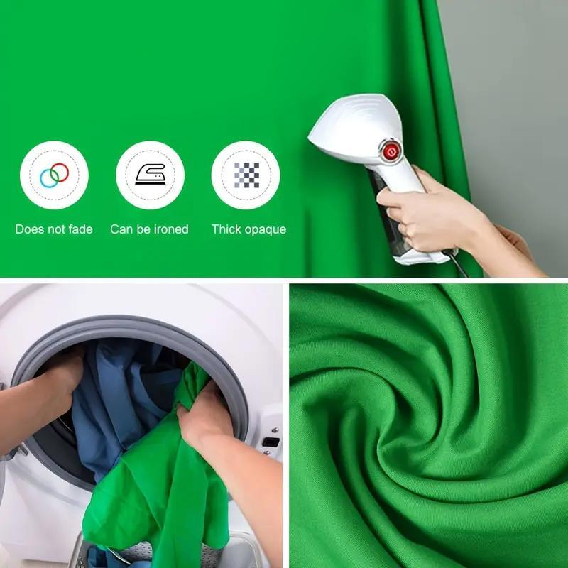 Product Introduction of Portable Green Background Cloth, 1 Set Multipurpose Live Streaming Film & Television Background Cloth, Thick Green Screen Photography, Cutout Cloth, ID Photo Shooting 8