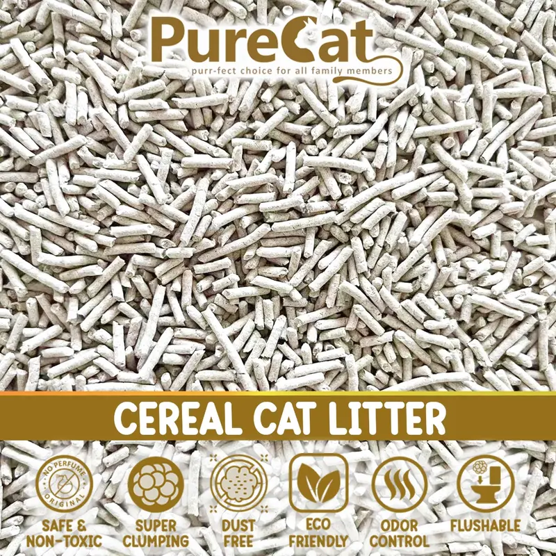 PURECAT PASIR KUCING CEREAL ORIGINAL TOFU CAT LITTER TANPA AROMA 6