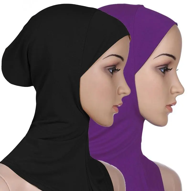 Women Muslim Scarf Head Headscarf Inner Hijab Caps Islam Stretchable Jersey Cotton Tube Cap