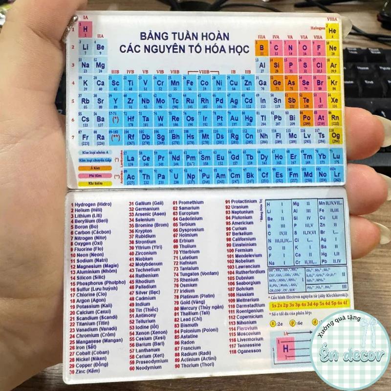 Móc Khóa - Bảng tuần hoàn hóa học - Chất liệu MICA | XoBox Offical