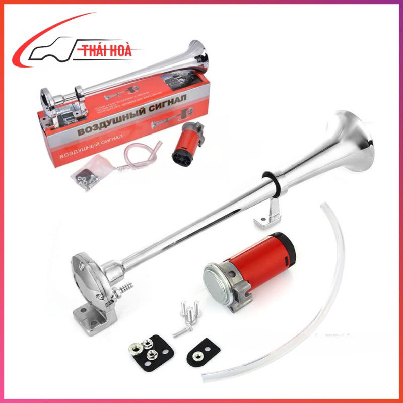  Còi sinh hơi 45cm còi tự tạo hơi 12v 24v cho ô tô xe máy xe tải 