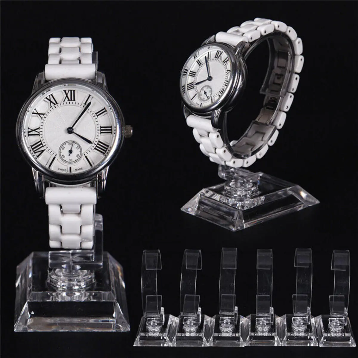 Show Case Transparent Acrylic Sale Show Case Stable Watch Display Rack Wrist Watch Show Stand Exhibition Frame Jewelry Holder Transparent Acrylic