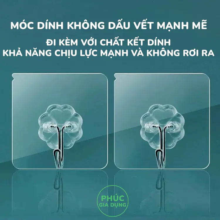 Miếng Dán Móc Treo Trong Suốt Không Dấu Vết - Chống Thấm, Tải Trọng Cao 0