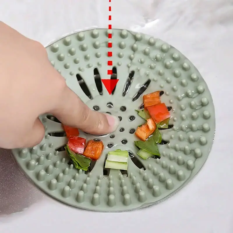 Bathroom Drain Hair Catcher, Anti-Clogging Silicone Floor Drain Cover For Kitchen Sink, Mesh Drain Filter,This Product Does Not Have Suction Cups At The Bottom Multicolor 5