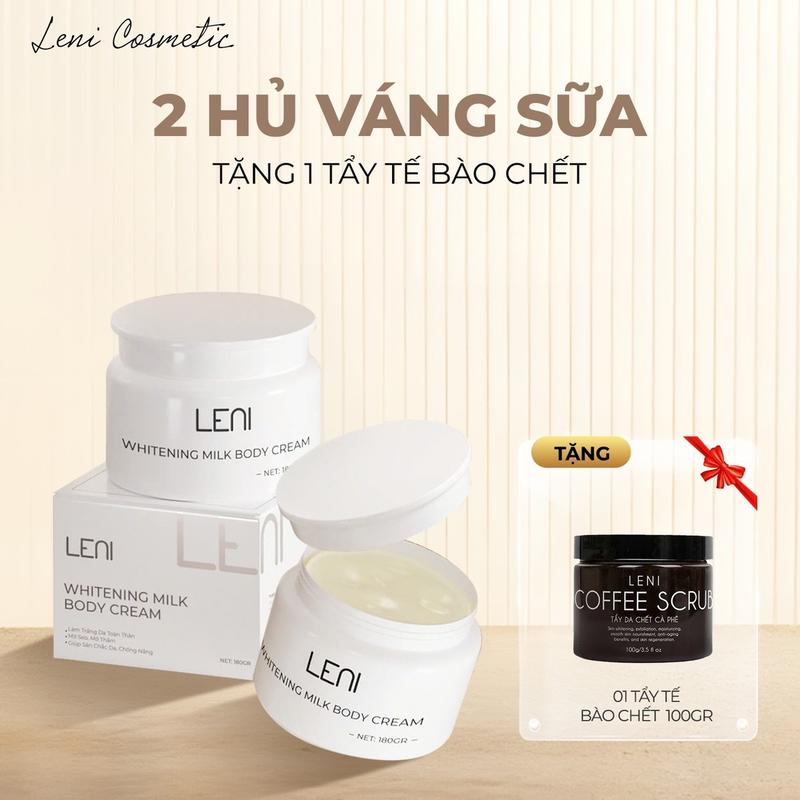Tặng 1 hũ TẨY TBC và Oil Test COMBO 2 KEM BODY VÁNG SỮA LENI Dưỡng Da Body Làm Đẹp Da