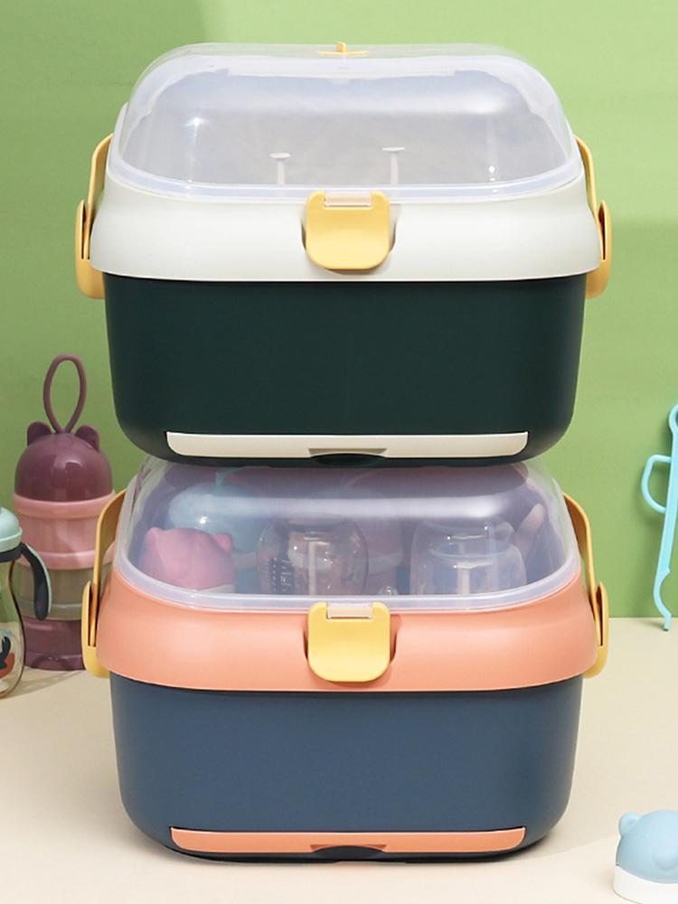 Product Introduction of Baby Bottle Storage Box Dustproof Drain Bottle Thickened Plastic Bottle Storage Box 25