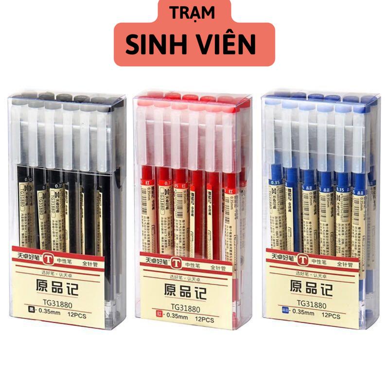 Bút MUJI Gel Mực Kim Đen Đỏ Xanh Made In JAPAN Ngòi 0.5mm & 0.35mm - Trạm Sinh Viên. bút  màu mực  xanh