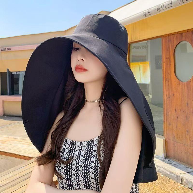 Khăn Choàng Chống Nắng Toàn Mặt Ngoại Cỡ, Mũ Chống Nắng, Chống Tia UV, Che Mặt, Mũ Ngư Dân, Tiện Lợi Để Hấp Dẫn Bện Tóc Đuôi Ngựa, Thích Hợp Cho Phụ Nữ, Hàng Mới Về Nón Hat 3