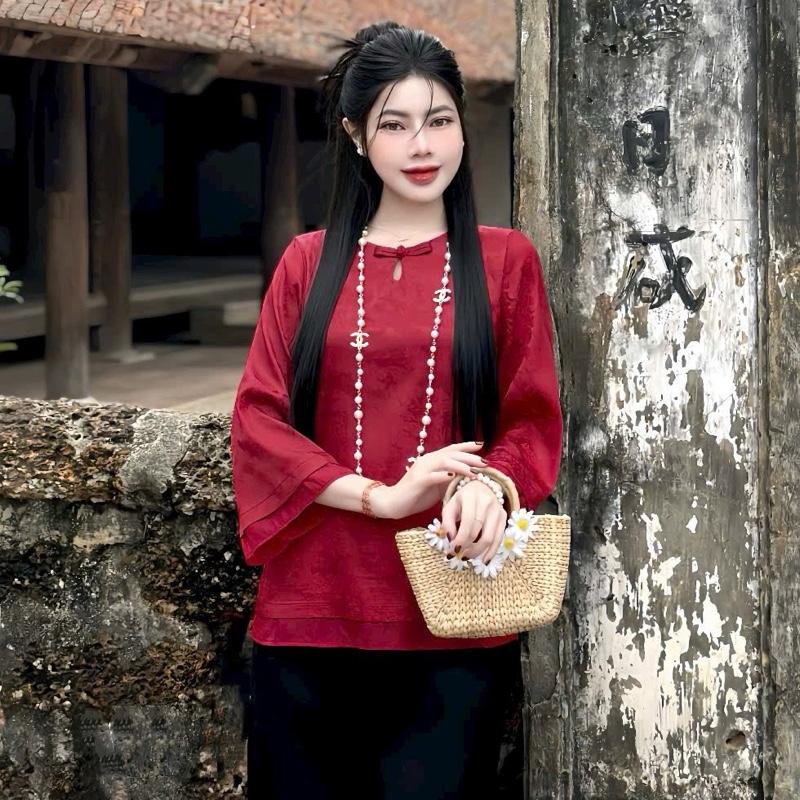 Set lam gấm phối tơ xinh cho nàng lễ chùa 2