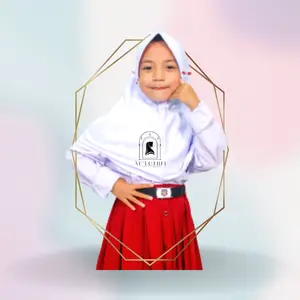 Jilbab Sekolah Innova Size S dan M untuk Anak TK dan SD Instan Pita Muslim