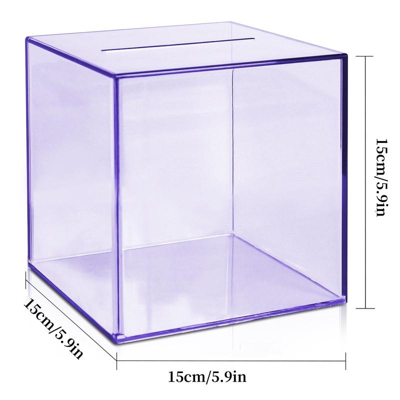 Transparent Simple Design Piggy Bank, 1 Count Money Saving Challenge Piggy Bank, Clear Acrylic Saving Box, Storage Box for Home Office, Summer for Gift, Bedroom Decorative Accessories, Boyfriend Gift, Desk Gadgets, Room Decor 7