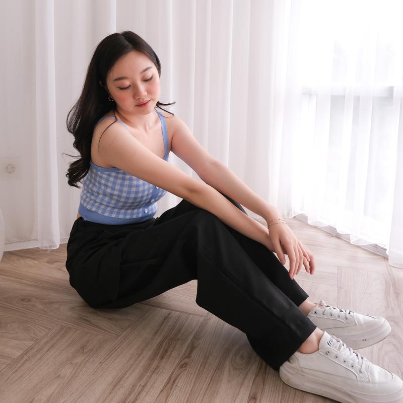 Naya Cargo Pants - Celana Panjang Wanita Cargo / High Waist /  Stretch / Karet / Kantong / Casual 1