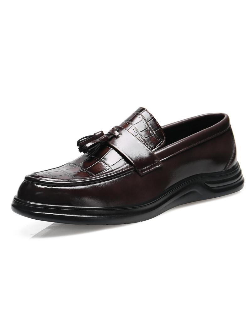 Product Introduction of Men's Fashionable PU Leather Loafers, Casual Comfortable Slip-on Shoes for Party, Daily Clothing Decor, Business Formal Shoes for Boy, Footwear 2