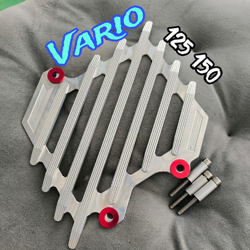 Két nước Vario 125 150, Dày 6li , Nhôm CNC , Tăng kèm 3 long đền đỏ, Bền Màu trắng Phụ Kiện Phụ Tùng Cao Su