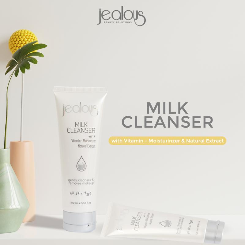 Milk Cleanser susu Pembersih Pencerah dan Pelembab wajah penghilang make up Kotoran Mencerahkan 2
