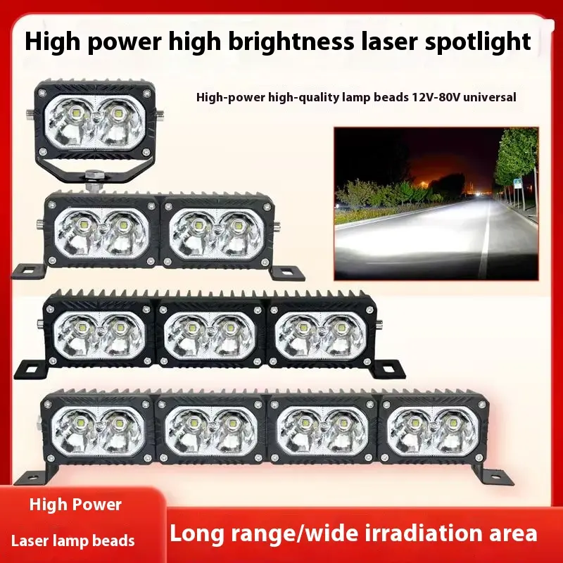 Đèn Led lát ô tô, Hàng mới về, Đèn chiếu điểm từ xa, 12v-80v, Thích hợp cho xe Kỹ Thuật Xe Nông Nghiệp Địa Hình siêu sáng, Sửa đổi lưới tản nhiệt, Đèn trên cùng 0