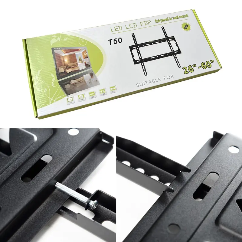 Ultra Slim TV Wall Mount, TV Wall Mount for 26-60 Inch TVs, Max Load 50kg/110Lbs, Fixed TV Wall Bracket for Home, Office 3