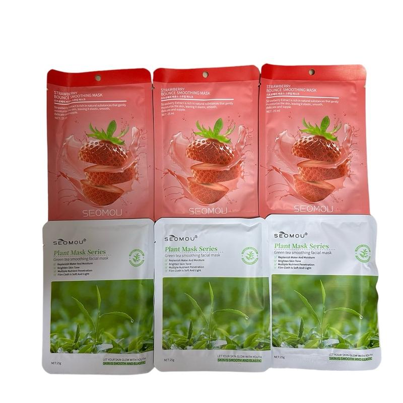 [ Da Mỏng - Phục Hồi ] Combo 100 miếng mặt nạ dành cho da . Gồm các loại mặt nạ trái cây và tinh chất dịu nhẹ . Skincare Cosmetics Peel Da  mặtnạ chotuổidậythì mask  giay đủ vị phục hồi da mặt nạ  giấy mask  duong Kem Face mặt nạ  b5 3