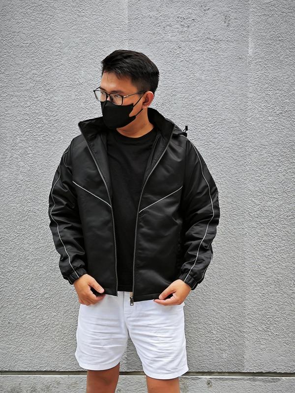 Áo Khoác Dù Mero Lót Phao Cực Ấm Nón Rời , 2 Lớp Dày Dặn Cao Cấp , Sọc Phản Quang Form Unisex Menswear Jacket Nam