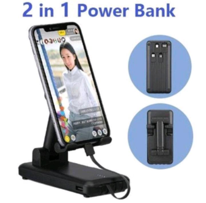 With Holder HP Power Bank 2 IN 1 - Shop | Tokopedia