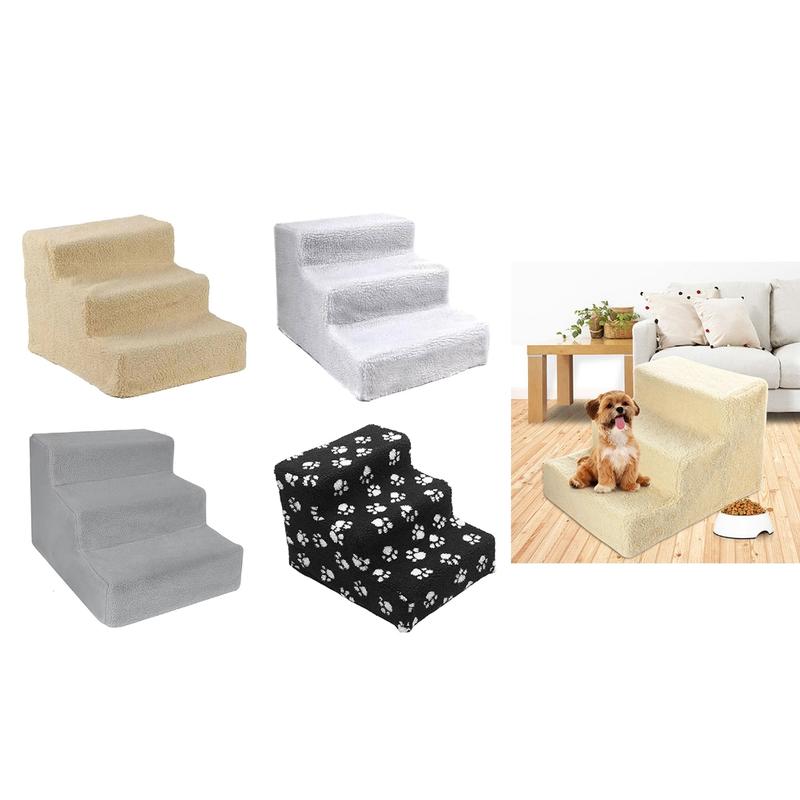 3 Tiers Pet Ramps Ladder for Bed or Sofa Small Body Pets and Old Dogs and Cats 1