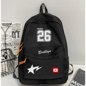 Tas Ransel Distro/Tas Backpack Unisex Style 2024/Tas Kombinasi Warna Motip Music Kekinian