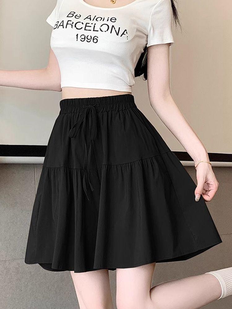 Product Introduction of [2380 People Collection] Idle Style Ice Silk Quick-Drying Wide Leg Culottes Shorts Women's Summer Thin plus Size Casual Shorts Pantskirt 2