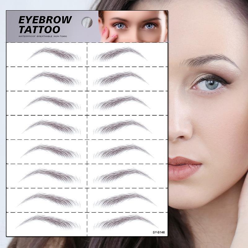 Product Introduction of 6D Imitation Eyebrow Tattoo Sticker, 1 Count Waterproof Eyebrow Tattoo Sticker, Long Lasting Eyebrow Shaper For Women & Girls 0