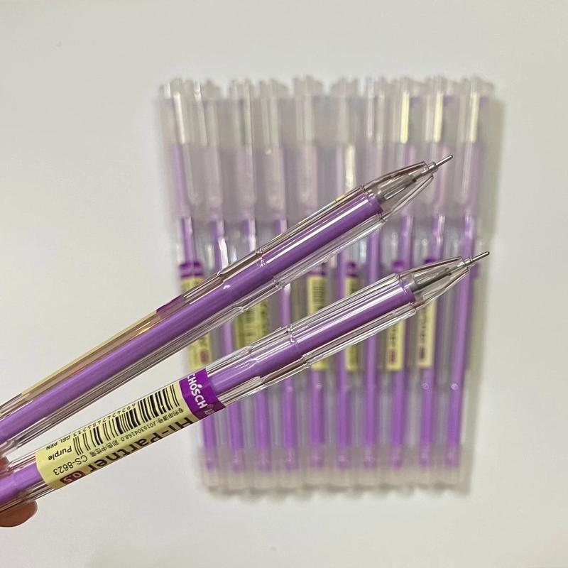 Hộp 12 bút Bút gel Chosch mực tím giành cho hoc sinh tiểu học| Tiệm cam cam but tieu