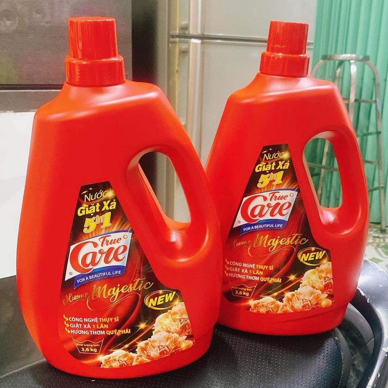 Combo Nước giặt xả  Mr Care (True Care) 5in1  Majestic 3Kg6, giặt xả sạch thơm lâu ( tặng 3 gói nước xã vải thái )