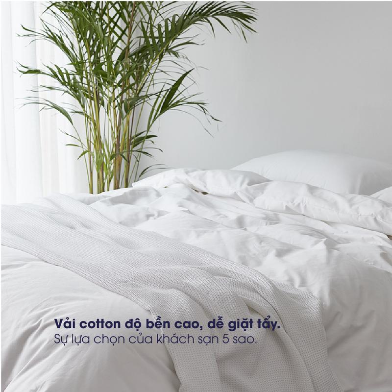 Changmi Bedding Vỏ chăn Cotton lụa cao cấp 80S trắng trơn. Tiêu chuẩn khách sạn, resort 5 sao duvet 2