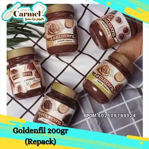 JAKARTA - GOLDENFIL Selai Coklat Crunchy 200gr Aneka Rasa