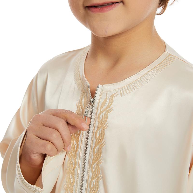 Product Introduction of Middle East Dubai Southeast Asia Children's Robe Children's Boys Robe Spot New Th880 Comfortable Hot Sale 21