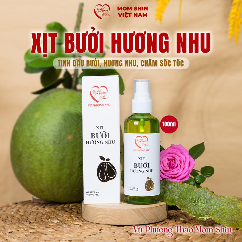 MOM SHIN | Xịt Bưởi Hương Nhu MOM SHIN 100ml | Hỗ Trợ Một Phần Nhanh Mọc Tóc, Dưỡng Tóc, Shop Mẹ Shin Min Gin, Vũ Phương Thảo