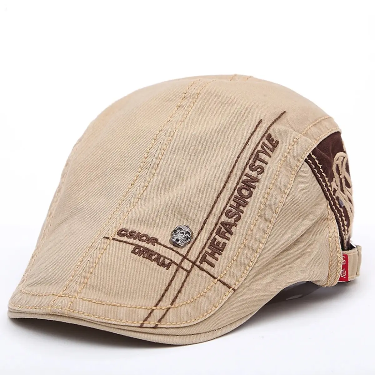 Mũ Nồi Bông, Phong Cách Cổ Điển Dành Cho Nam Giới, Có Thêu Chữ, Mũ Nồi, Gorras Planas, Newsboys, Mũ Mỏ Vịt
