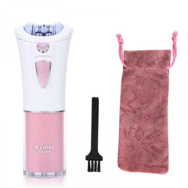 Kemei KM-1999 Máy tẩy lông dùng pin, có thể rửa được, tiện lợi mang theo, máy cạo tẩy lông điện dành cho phụ nữ 4