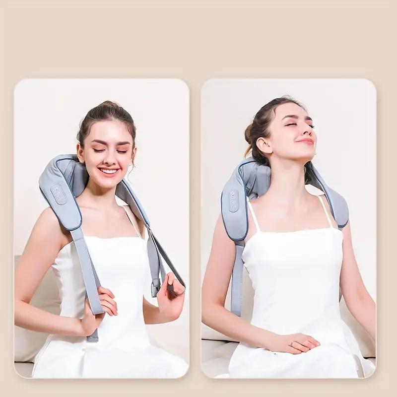 Electric U-shaped Multi-function Neck & Shoulder Massager, Cervical Back Muscle Relaxing Massage Shawl, Personal Care Appliances for Men & Women, Stocking Fillers Gift 8