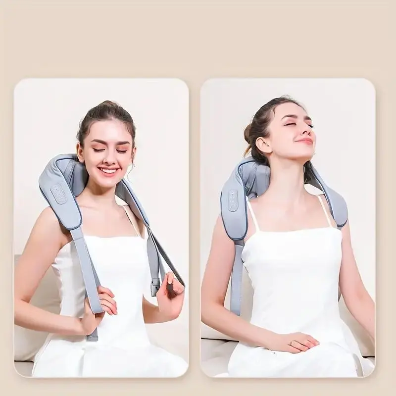 Electric U-shaped Multi-function Neck & Shoulder Massager, Cervical Back Muscle Relaxing Massage Shawl, Personal Care Appliances for Men & Women, Stocking Fillers Gift 7