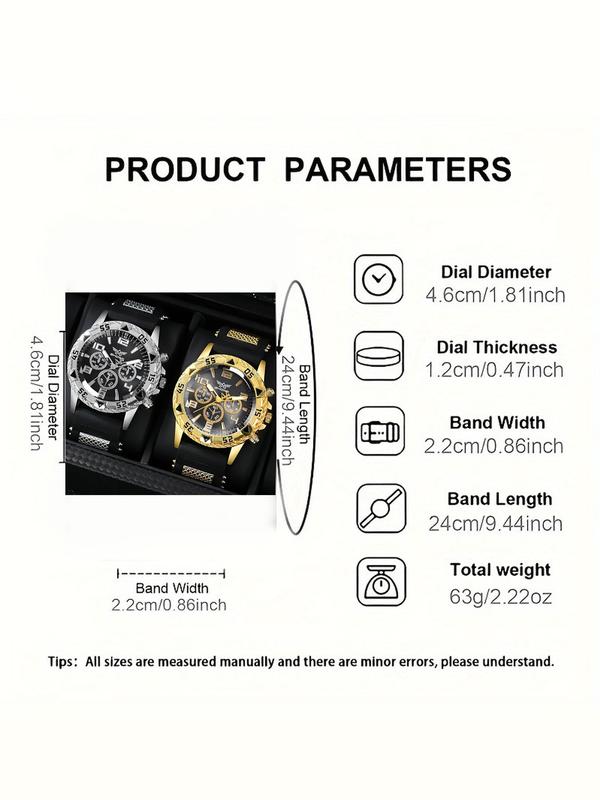 Men's Casual Fashion Round Dial Analog Quartz Watch, Fashion Watch for Party, Daily Jewelry Decor, Trendy All-match & Exquisite Watch for Birthday Gift, without Box 1