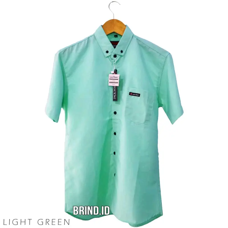 KEMEJA POLOS PENDEK PRIA SIZE M-XL Casual Basic Katun Lembut 4