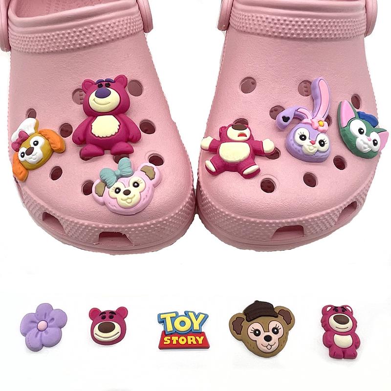 1 Chiếc Gấu Lotso Màu Hồng Dễ Thương Trang Trí Giày Quyến Rũ Phù Hợp Với Crocs Jibbitz Giày Xăng Đan Dép Lê Phụ Kiện Câu Chuyện Đồ Chơi Quà Tặng Trẻ Em