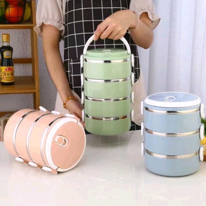 Cặp lồng 2,3 tầng lúa mạch giữ nhiệt 6
