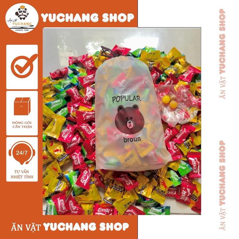 Mix 5 Vị Kẹo Nước Ngọt Coca Sprite Chanh Muối Sting Bò Húc - Ăn Vặt YuChang Shop