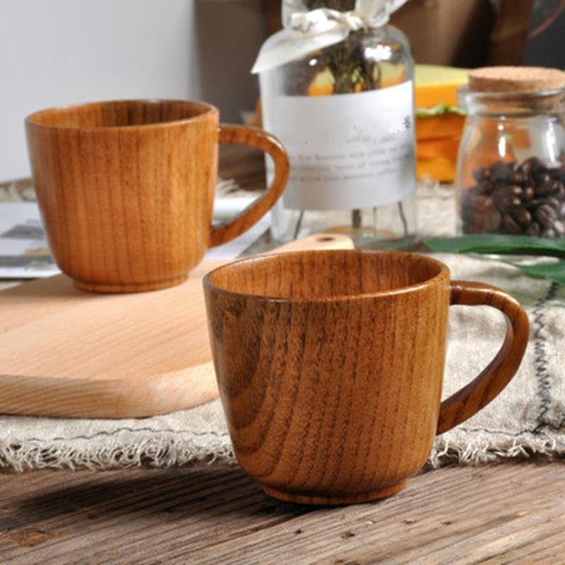 Handmade Wooden Cup Drinking Cup Natural Tea Coffee Beer Drinkware Cup Travel Teaware 1