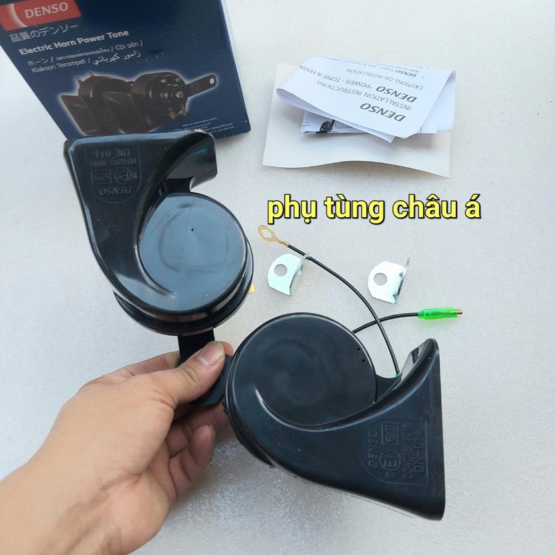 Còi sên DENSO, đôi kèn sên ô tô xe máy chất lượng cao  kèm chân bắt, giắc cắm