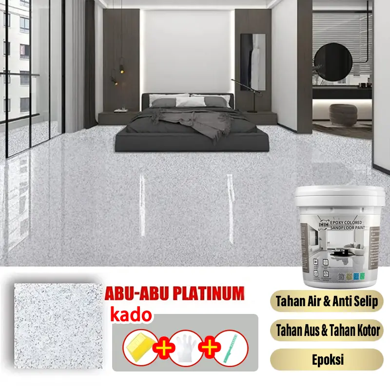 abu-abu terang【epoxy pasir Bertekstur】