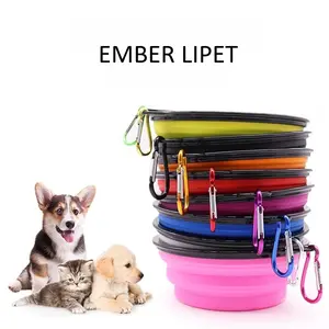 Ember Lipat Termasuk Buckle Gantung Hewan Peliharaan Kucing dan Anjing Ember Air Untuk Peralatan Mandi Hewan Fleksibel Travel