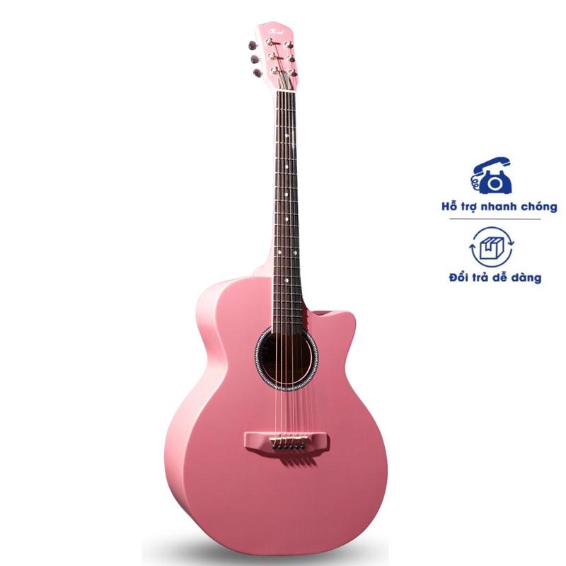 Đàn Guitar Acoustic ST-M1 Màu Hồng ST.Real Guitar Sài Thành